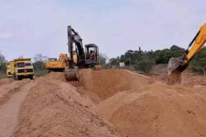 sand smugglers used jcb to raze tehsildar team two accused arrested