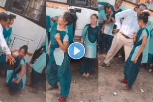 Teacher dances with female student on aaj ki raat song video viral on social media