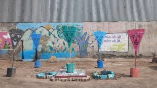 Making public spaces waste free by creating artwork from waste materials Pune news