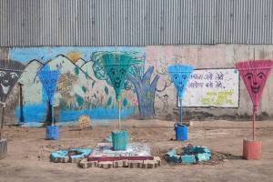 Making public spaces waste free by creating artwork from waste materials Pune news