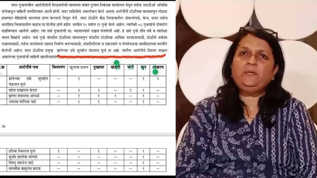 ANjali Damania Charge Sheet