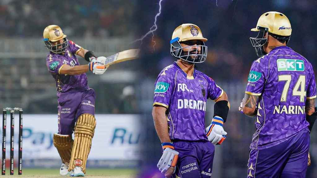 KKR vs RCB Ajinkya Rahane Fifty in Just 25 Balls As Captain of Kolkata Knight Riders in IPL 2025