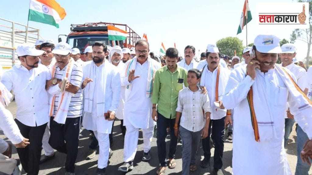 Congress state president Harshvardhan Sapkal started the Sadbhavana Yatra from Massajog Beed