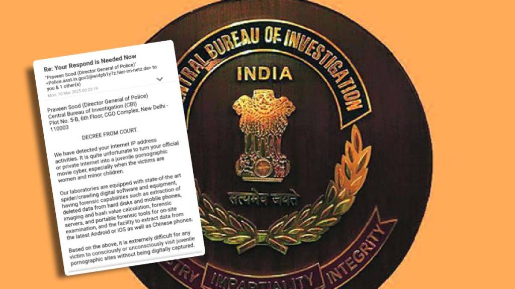 Fraudulent mail in the name of CBI Director Mumbai print news