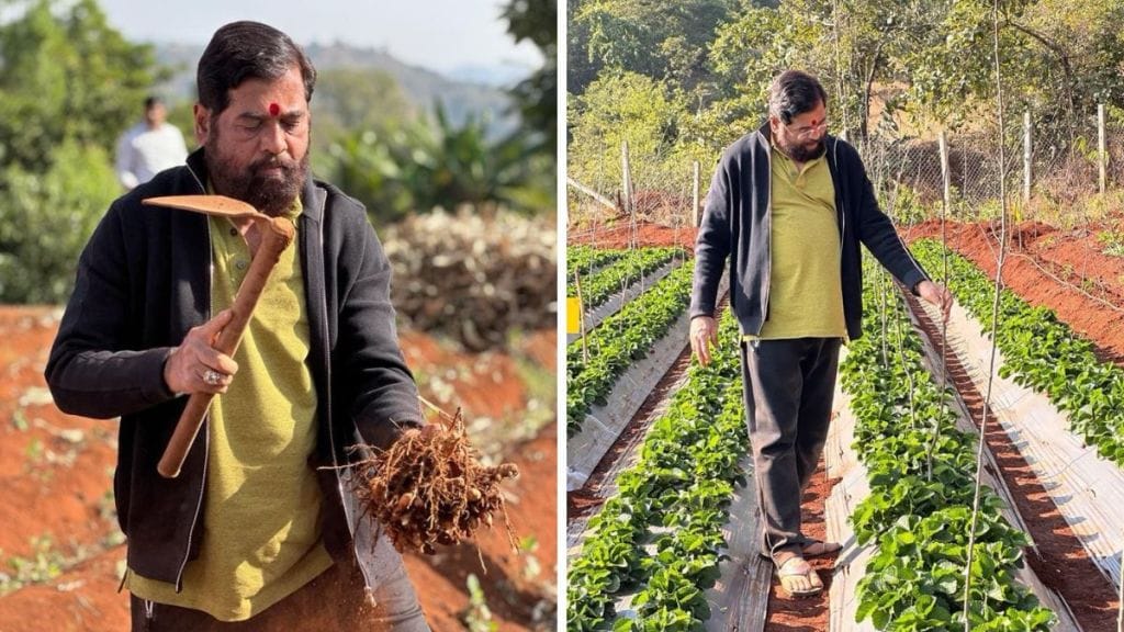 Eknath Shinde traveling by helicopter to his farm, as explained by the Deputy Chief Minister.