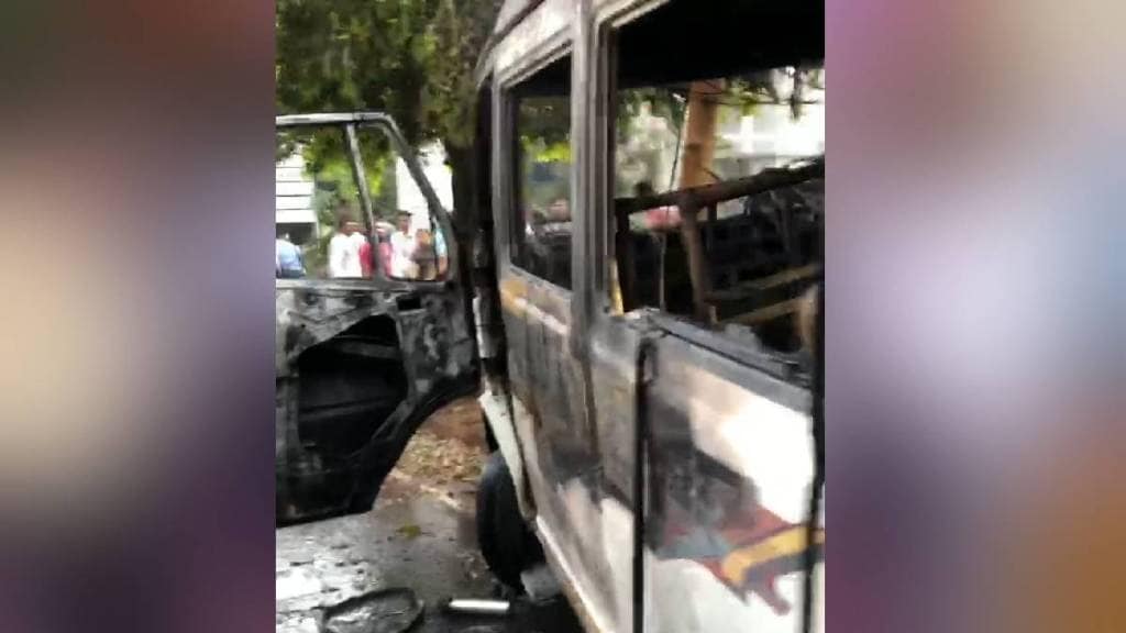 Four people died in a bus fire in Hinjewadi Pimpri chinchwad