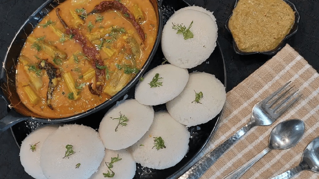 Idli Sambar Chutney Recipe In Marathi