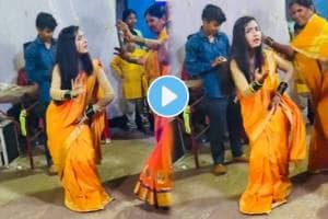 Bride dance in his haldi on khandeshi song Khandeshi sambhal video goes viral on social media