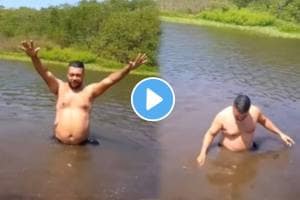 Shocking video A Crocodile Attacked A Man While He Was Swimming In The River Video Viral