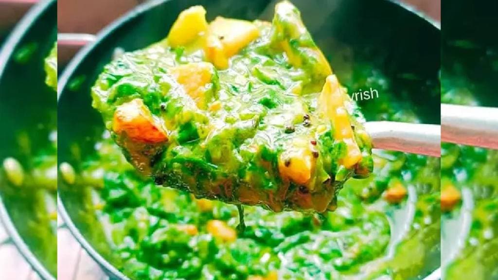 Palak batata recipe in marathi palak recipe in marathi easy tiffin bhaji recipe in marathi