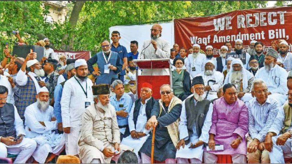 Protests , Waqf Bill, Owaisi , NDA ,