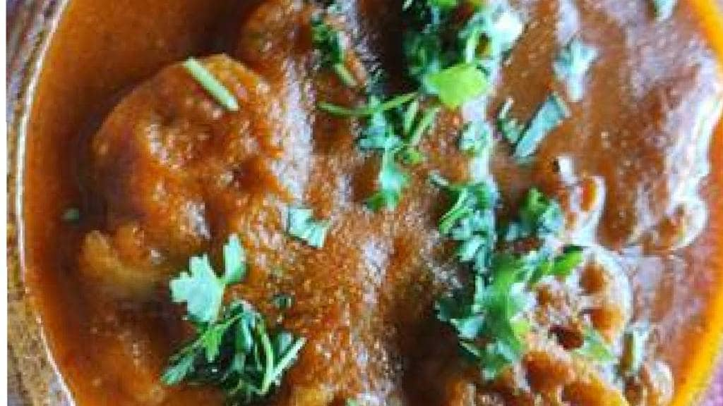 Salted fish & brinjal potato curry recipe khara masa vang batata recipe in marathi