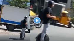 भररस्त्यावर हे काय दिसले?, एका चाकाच्या सायकलवर फिरतोय तरुण, Video Viral पाहून नेटकरी म्हणे,” एक खड्डा अन् भाऊ हवेत….”