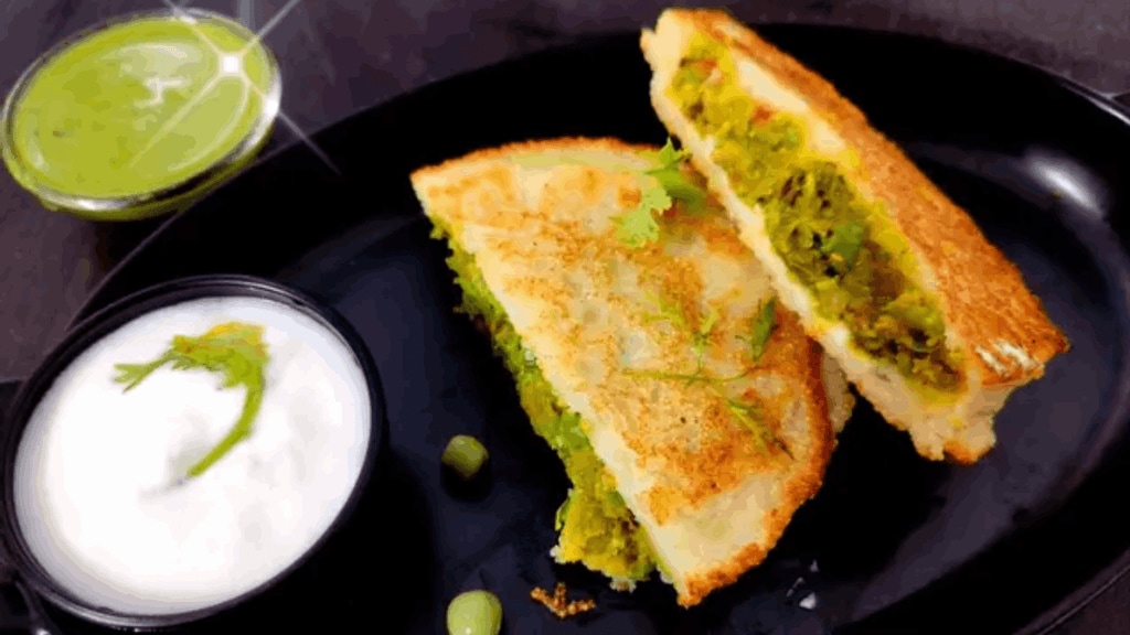 Rava Matar Sandwich Recipe In Marath