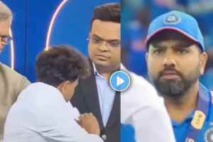 Rohit Sharma Angrily Staring at Kuldeep Yadav While Dustributing White Jacket After Champions Trophy Win Video