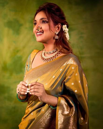 Rupali Bhosle Saree Look