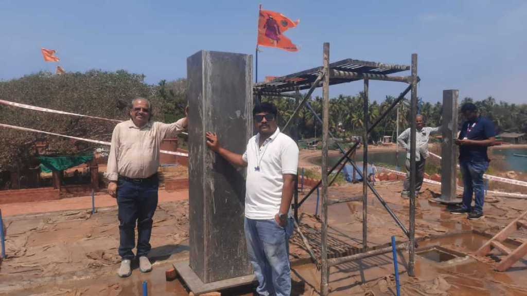 Shivaji Maharaj statue at Rajkot fort news in marathi