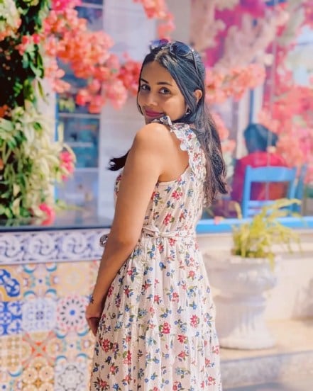 Shivani Rangole Kulkarni White Floral Dress