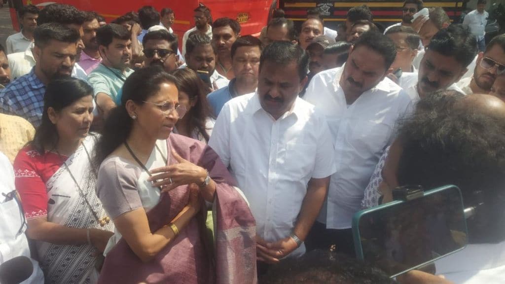 MP Supriya Sule criticizes Mahayuti government after increasing crime with women in state