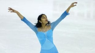 Tara Prasad performing at the Four Continents Championships