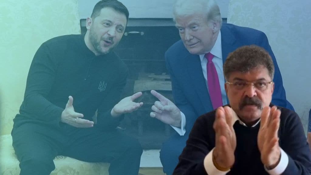 Jitendra Awhad's viral social media post questioning the Trump-Zelensky dispute as an attempt to scare the world.