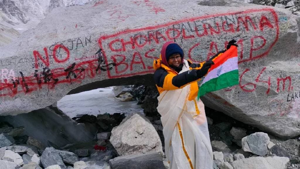 Vasanthy Cheruveetil Trekked to Everest Base Camp