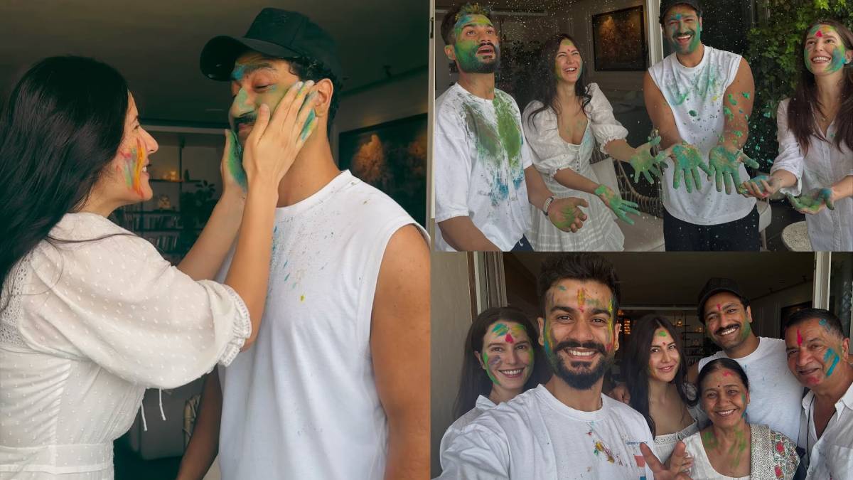 Vicky Kaushal And Katrina Kaif celebrated holi 2025 photos viral