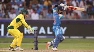 Virat Kohli in action during the Champions Trophy 2025, scoring a half-century and surpassing Sachin Tendulkar’s record of 23 fifty-plus scores in ICC ODI tournaments.