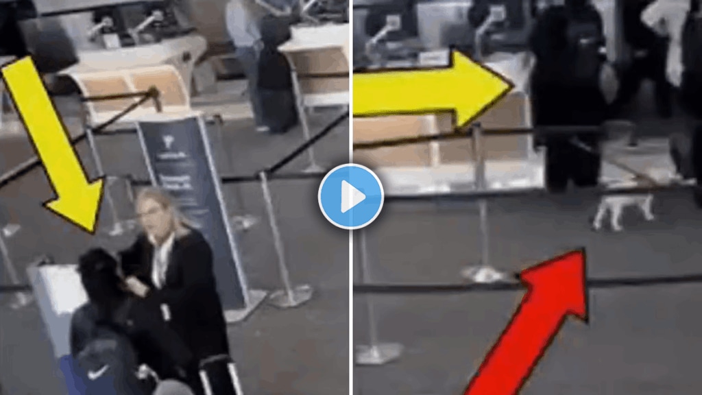 Woman drowning dog in airport restroom after denied boarding flight shocking video viral