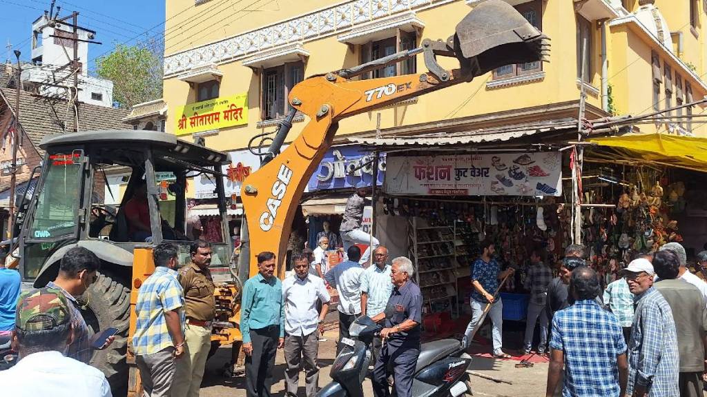 Anti encroachment action in Sangli news