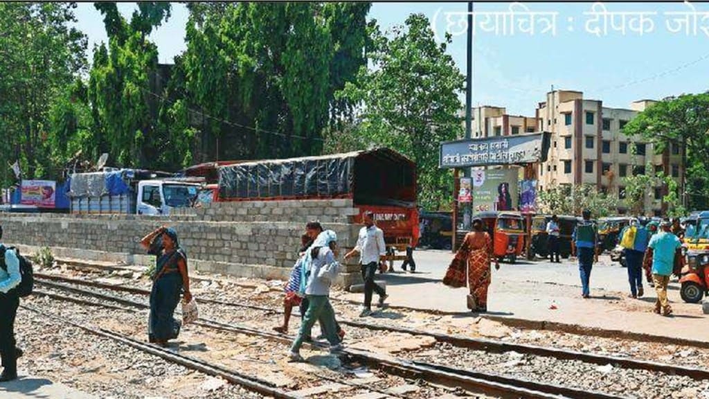 thane Kalwa Railway Station car shed