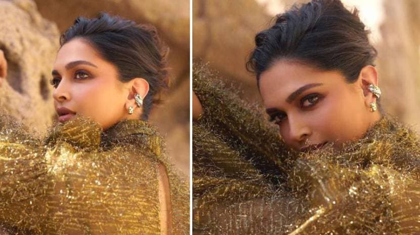 या सोनेरी ड्रेसमध्ये दीपिका पदुकोण खूपच स्टायलिश दिसत आहे. (Photo:Deepika Padukone/Instagram)