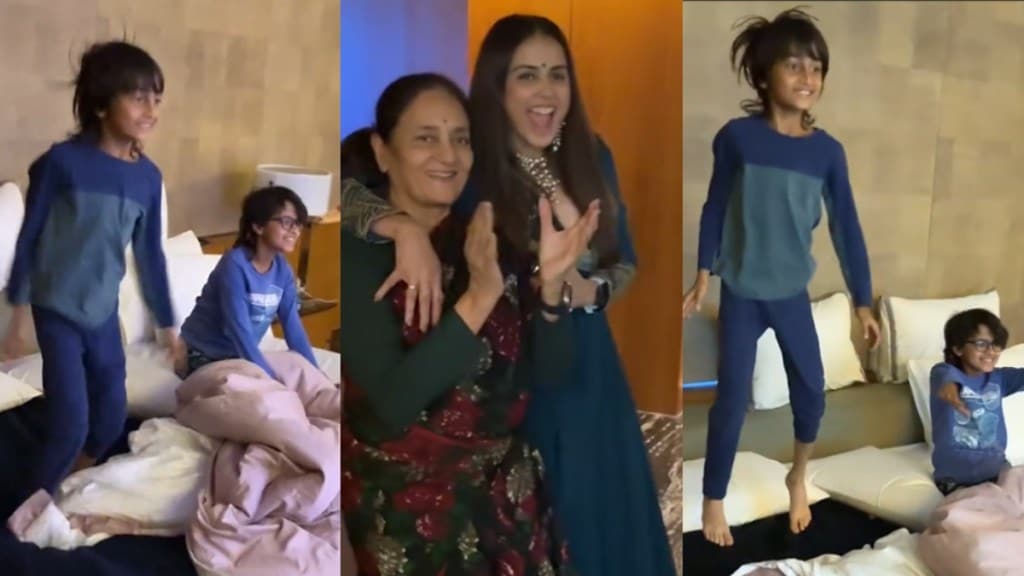 Genelia Deshmukh hugs mother-in-law as India wins ICC Champions Trophy 2025 and her sons also start dancing video viral