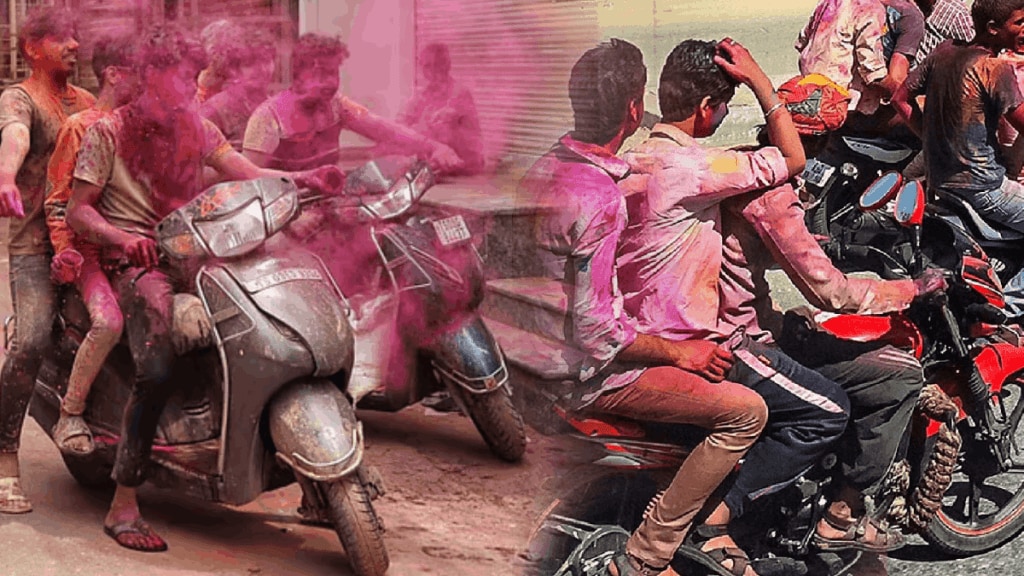 During holi dont spread color on bike it can damage bike parts holi bike tips