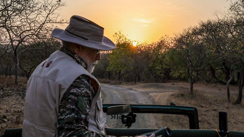 Modi Visits Jungle and Sees a Lion