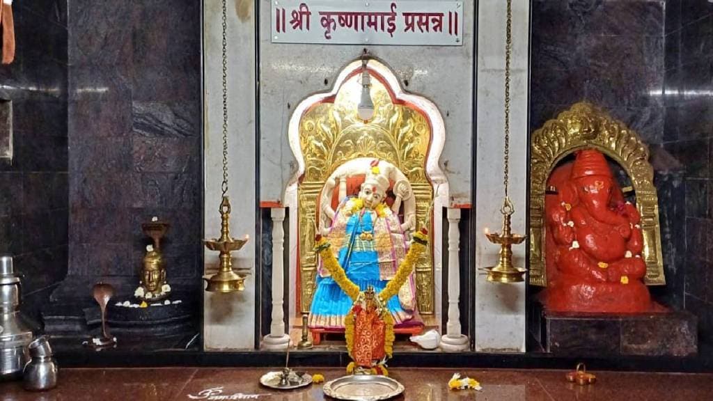 Karad village deity Krishnamai temple doors were broken and stolen