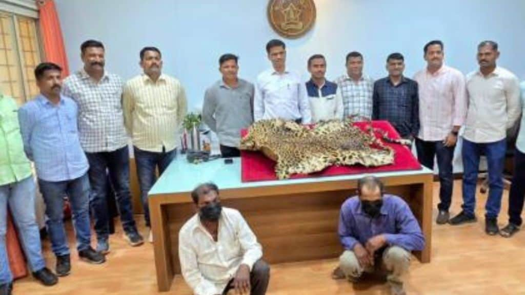 Two arrested in leopard skin sale case