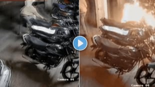 Shocking video of pune pimpri where man burns 13 two wheelers after denied money for drugs video viral