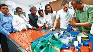 Rahul Gandhi visits Dharavi, interacts with leather workers