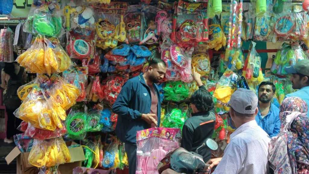 preparations for the rain dance on rang panchami