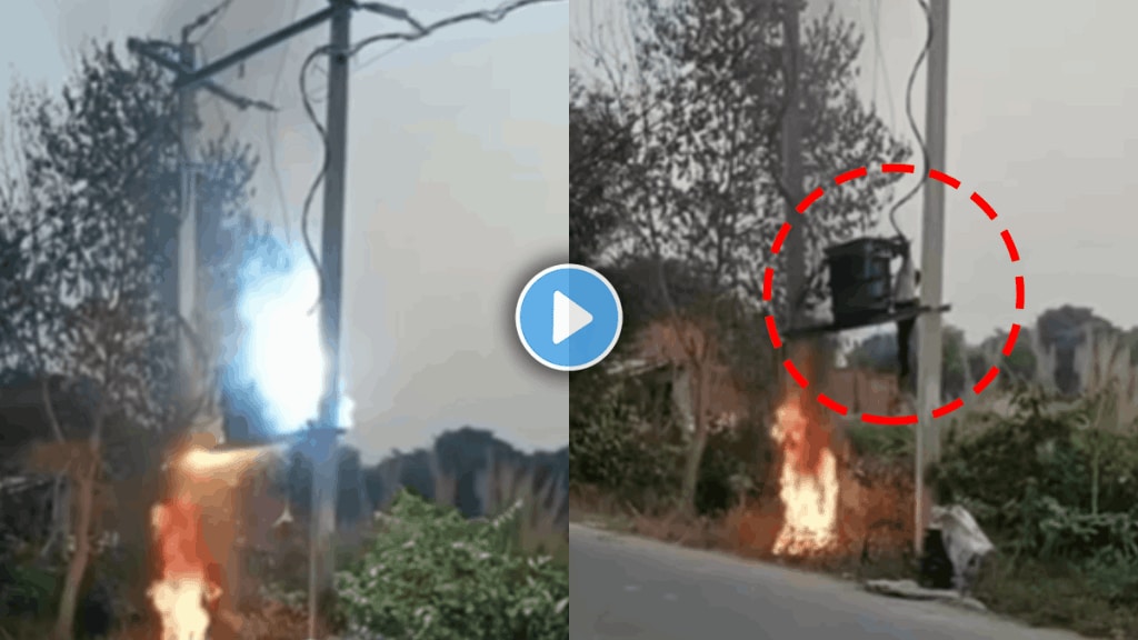 Viral video of suicide Man died on electric poll shocking video viral on social media