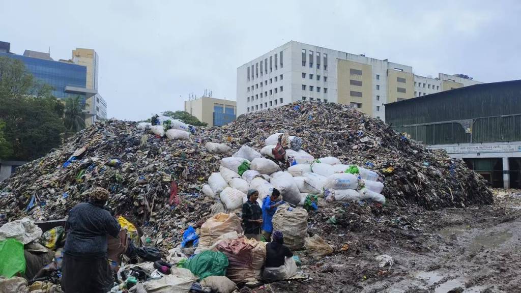 Citizens are disturbed by the foul smell of waste stored at Thane Municipal Corporation waste transfer center