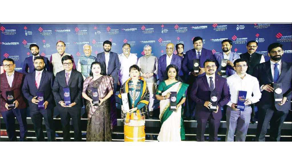 union minister ashwini vaishnav at the indian express excellence in governance awards ceremony