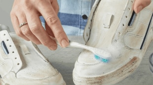 White shoes washing tips how to clean white shoes and leather shoes using toothpaste lemon baking soda